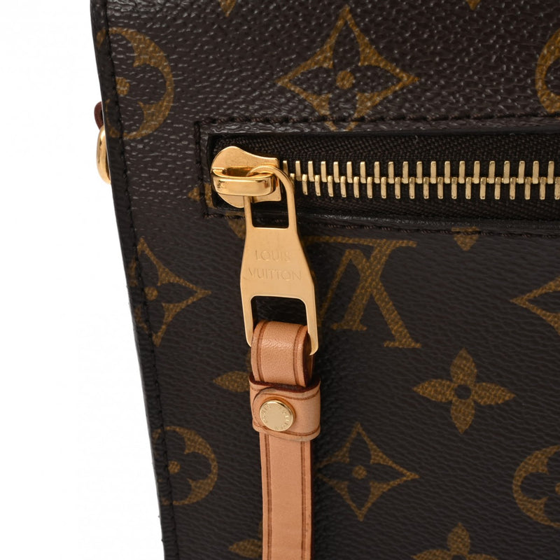 LOUIS VUITTON ルイヴィトン モノグラム ポシェットメティス 2WAY ブラウン レディース モノグラムキャンバス ハンドバッグ Aランク 中古 銀蔵