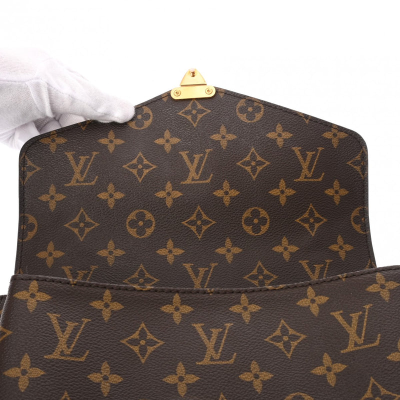 LOUIS VUITTON ルイヴィトン モノグラム ポシェットメティス 2WAY ブラウン レディース モノグラムキャンバス ハンドバッグ Aランク 中古 銀蔵