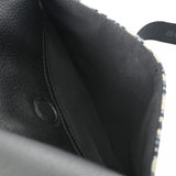 CHRISTIAN DIOR クリスチャンディオール Saddle フラップ付きメッセンジャーバッグ ブルー/ブラック ユニセックス ジャガード/レザー ショルダーバッグ Aランク 中古 銀蔵