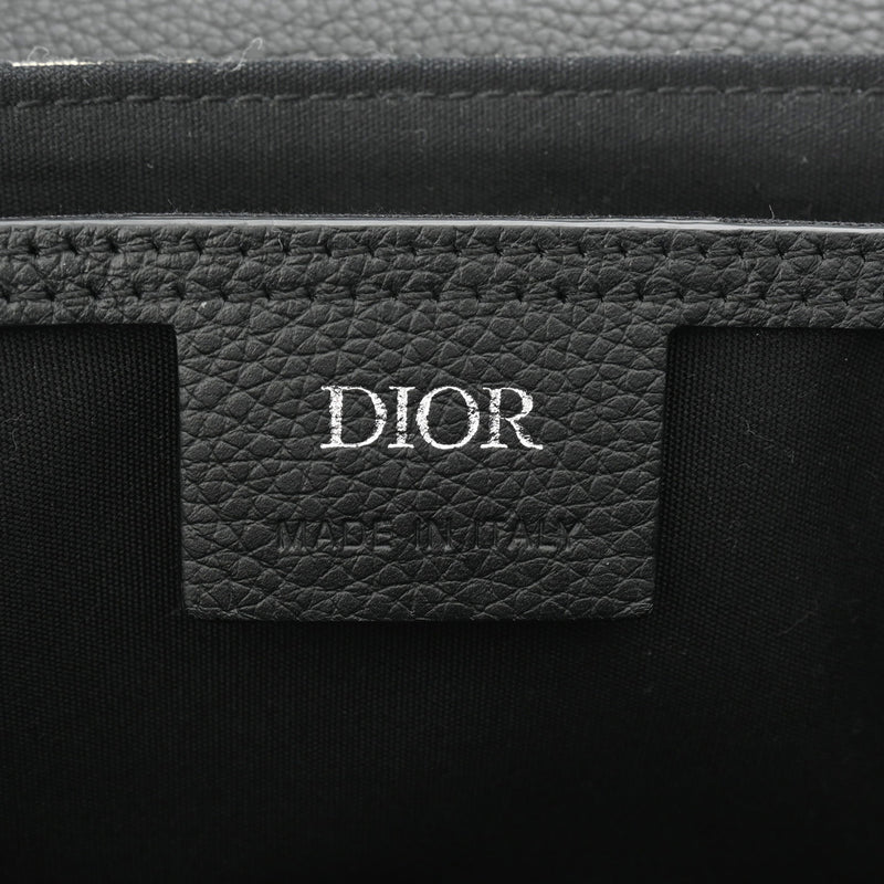 CHRISTIAN DIOR クリスチャンディオール Saddle フラップ付きメッセンジャーバッグ ブルー/ブラック ユニセックス ジャガード/レザー ショルダーバッグ Aランク 中古 銀蔵