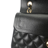 CHANEL シャネル マトラッセ チェーンショルダー 23cm Wフラップ ブラック A01113 レディース キャビアスキン ショルダーバッグ 新同 中古 銀蔵