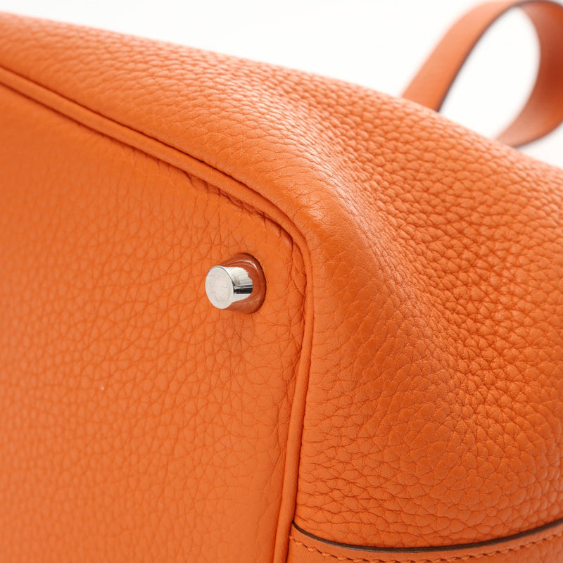 HERMES エルメス ピコタン ロック PM オレンジ □N刻印(2010年頃) レディース トリヨンクレマンス ハンドバッグ Aランク 中古 銀蔵