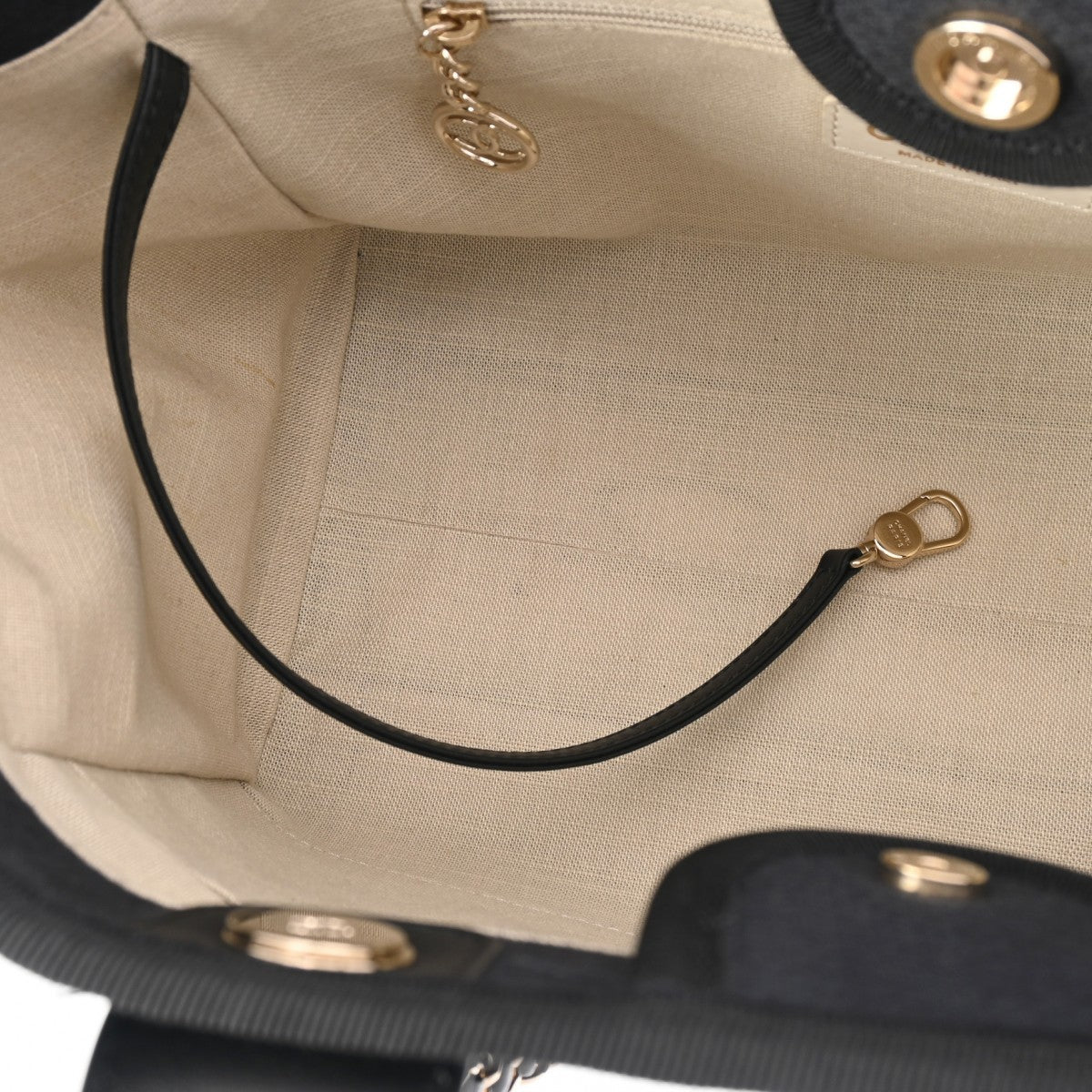 シャネルショッピングトート 42992 ブラック/ネイビー レディース