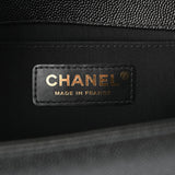 CHANEL シャネル ボーイシャネル チェーンショルダー 25cm ブラック A67086 レディース キャビアスキン ショルダーバッグ Aランク 中古 銀蔵