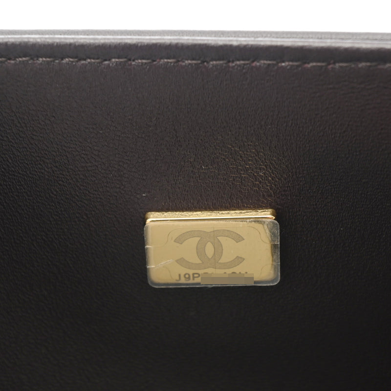 CHANEL シャネル ボーイシャネル チェーンショルダー 25cm 茶 A67086 レディース ラムスキン ショルダーバッグ 新同 中古 銀蔵