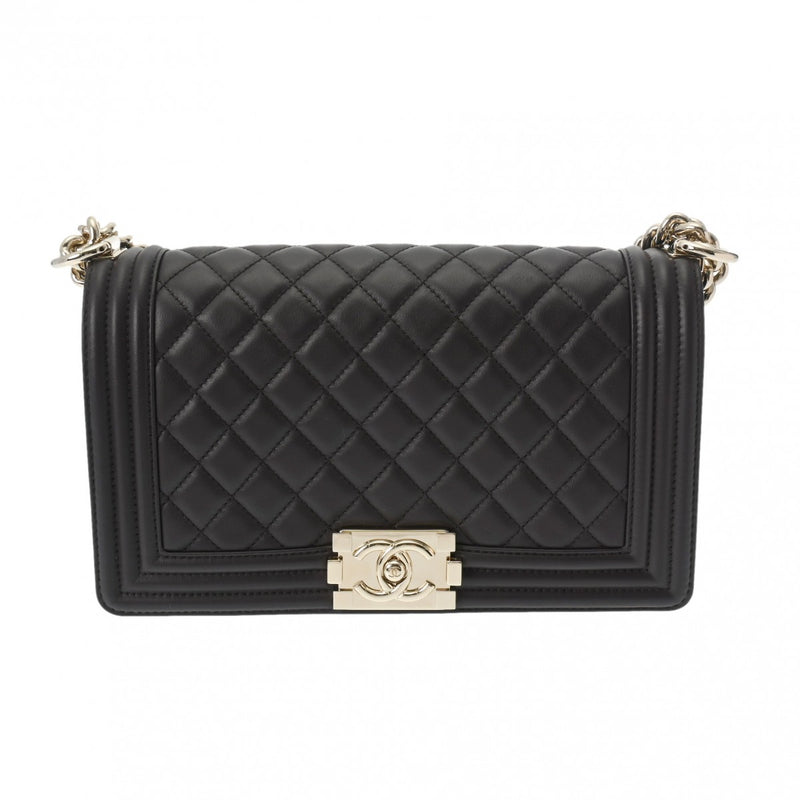 CHANEL シャネル ボーイシャネル チェーンショルダー 25cm 茶 A67086 レディース ラムスキン ショルダーバッグ 新同 中古 銀蔵