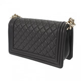 CHANEL シャネル ボーイシャネル チェーンショルダー 25cm 茶 A67086 レディース ラムスキン ショルダーバッグ 新同 中古 銀蔵