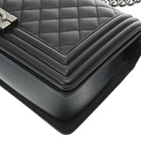 CHANEL シャネル ボーイシャネル チェーンショルダー 25cm ブラック A67086 レディース キャビアスキン ショルダーバッグ 新同 中古 銀蔵