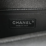 CHANEL シャネル ボーイシャネル チェーンショルダー 25cm ブラック A67086 レディース キャビアスキン ショルダーバッグ 新同 中古 銀蔵