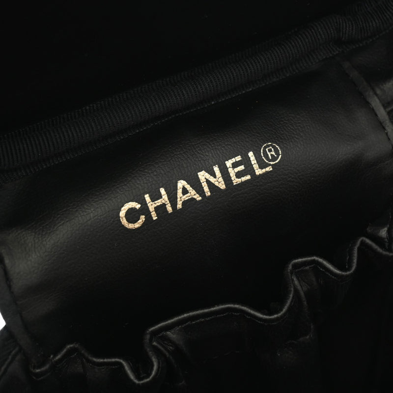 CHANEL シャネル 縦型バニティ ブラック A01998 レディース キャビアスキン ハンドバッグ Aランク 中古 銀蔵