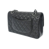 CHANEL シャネル マトラッセ チェーンショルダー Wフラップ 25cm ブラック A01112 レディース キャビアスキン ショルダーバッグ Aランク 中古 銀蔵