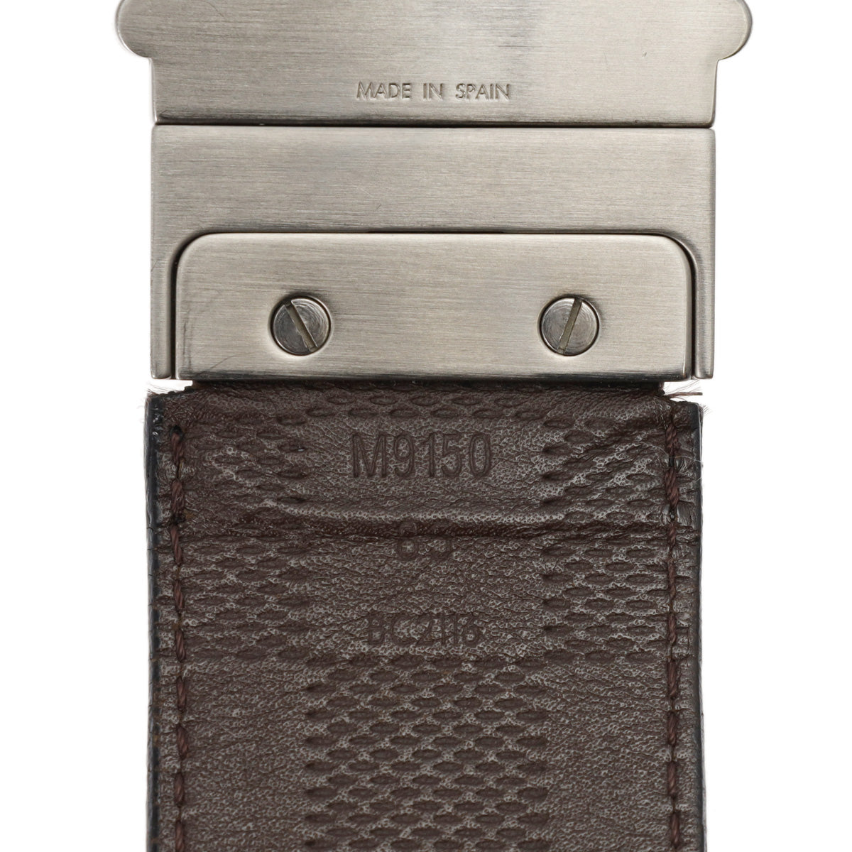 ルイヴィトン95cm ブラック メンズ レザー ベルト M9150 LOUIS VUITTON