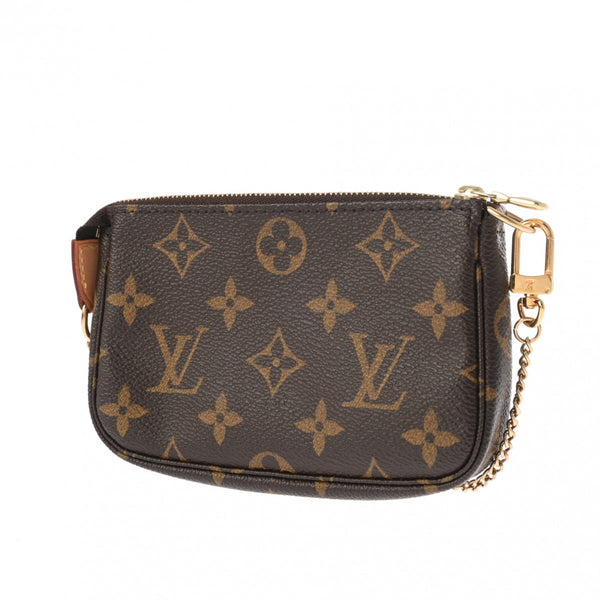 LOUIS VUITTON ルイヴィトン モノグラム ミニ ポシェット アクセソワール ブラウン M58009 レディース モノグラムキャンバス アクセサリーポーチ Aランク 中古 銀蔵