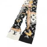 LOUIS VUITTON ルイヴィトン バンドーモノグラム コンフィデンシャル ブラック/ホワイト M78656 レディース シルク100％ スカーフ ABランク 中古 銀蔵