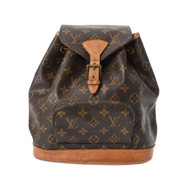 LOUIS VUITTON ルイヴィトン モノグラム モンスリ MM ブラウン M51136 レディース モノグラムキャンバス リュック・デイパック Bランク 中古 銀蔵