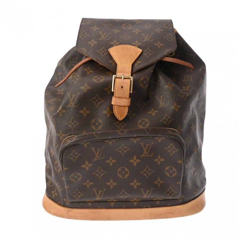 LOUIS VUITTON ルイヴィトン モノグラム モンスリ GM ブラウン M51135 レディース モノグラムキャンバス リュック・デイパック Bランク 中古 銀蔵