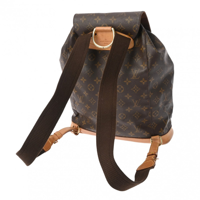 LOUIS VUITTON ルイヴィトン モノグラム モンスリ GM ブラウン M51135 レディース モノグラムキャンバス リュック・デイパック Bランク 中古 銀蔵