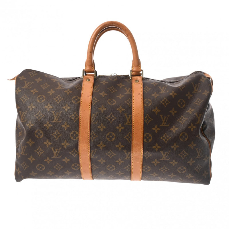 LOUIS VUITTON ルイヴィトン モノグラム キーポル 45 ブラウン M41428 ユニセックス モノグラムキャンバス ボストンバッグ Bランク 中古 銀蔵