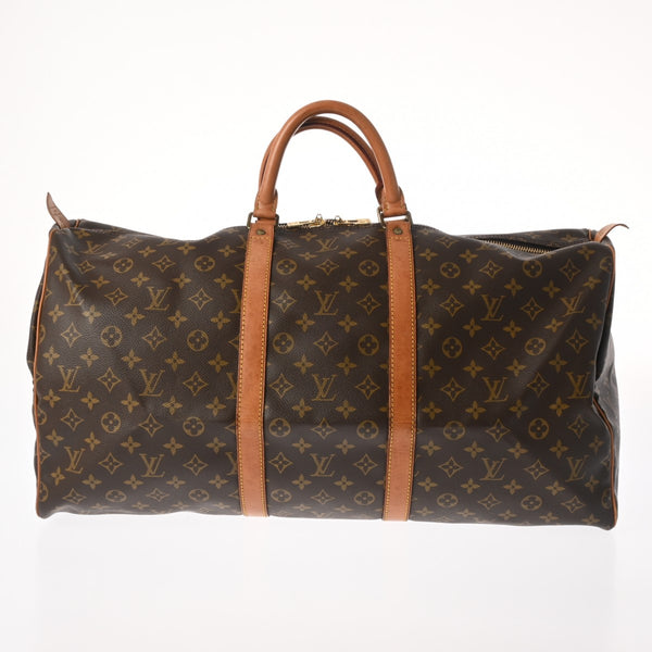 LOUIS VUITTON ルイヴィトン モノグラム キーポル 55 ブラウン M41424 ユニセックス モノグラムキャンバス ボストンバッグ Bランク 中古 銀蔵