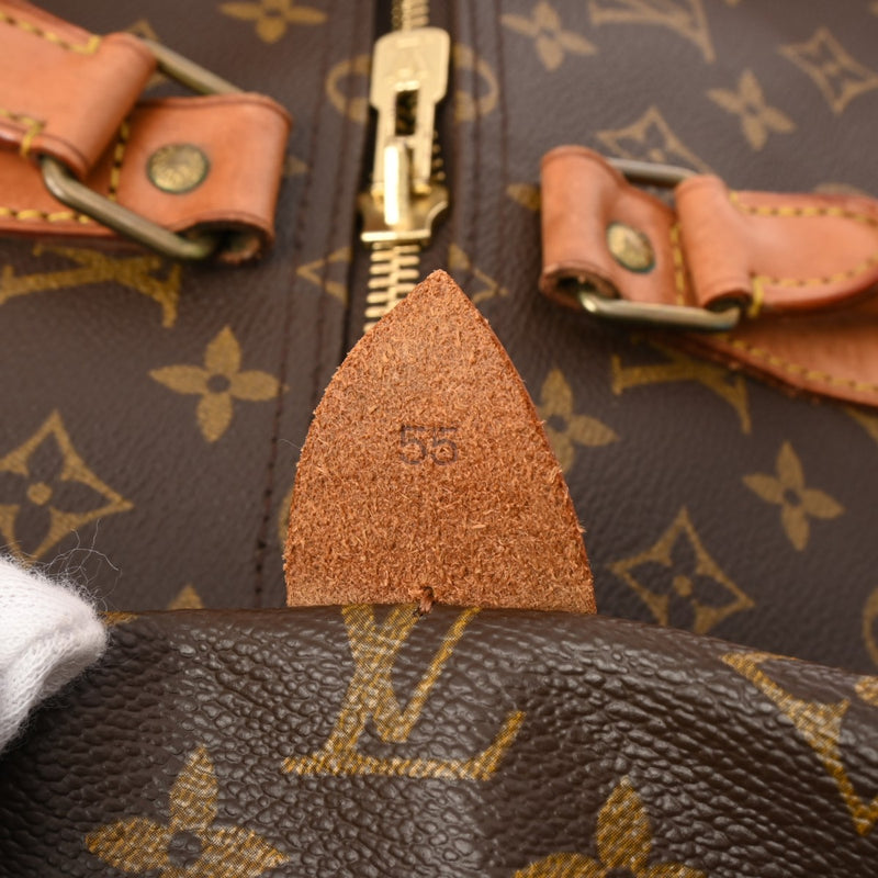 LOUIS VUITTON ルイヴィトン モノグラム キーポル 55 ブラウン M41424 ユニセックス モノグラムキャンバス ボストンバッグ Bランク 中古 銀蔵