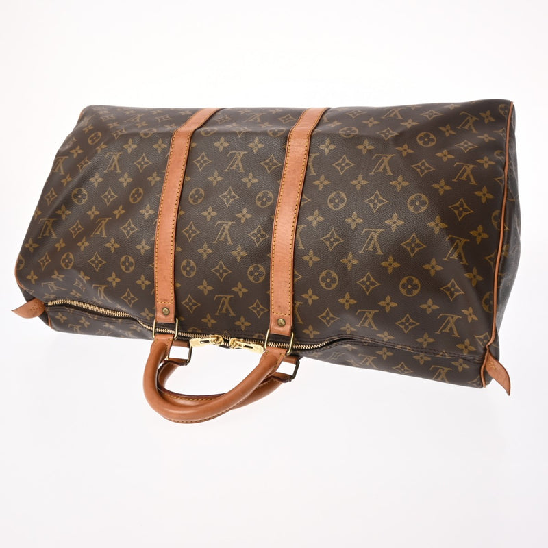 LOUIS VUITTON ルイヴィトン モノグラム キーポル 55 ブラウン M41424 ユニセックス モノグラムキャンバス ボストンバッグ Bランク 中古 銀蔵