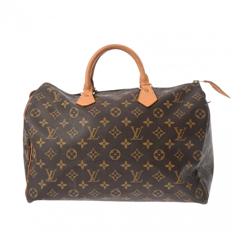 LOUIS VUITTON ルイヴィトン モノグラム スピーディ 35 ブラウン M41524 レディース モノグラムキャンバス ハンドバッグ Bランク 中古 銀蔵