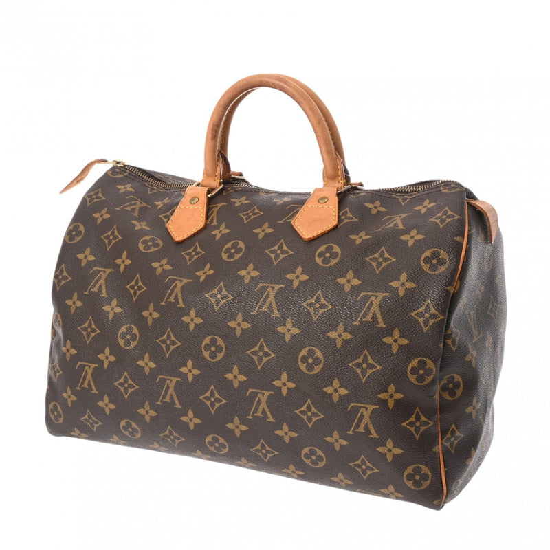 LOUIS VUITTON ルイヴィトン モノグラム スピーディ 35 ブラウン M41524 レディース モノグラムキャンバス ハンドバッグ Bランク 中古 銀蔵