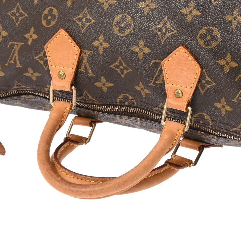 LOUIS VUITTON ルイヴィトン モノグラム スピーディ 35 ブラウン M41524 レディース モノグラムキャンバス ハンドバッグ Bランク 中古 銀蔵