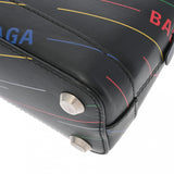 BALENCIAGA バレンシアガ ヴィル トップハンドルバッグ XXS 2WAY ブラック/マルチカラー 550646 レディース レザー ハンドバッグ Aランク 中古 銀蔵