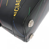 BALENCIAGA バレンシアガ ヴィル トップハンドルバッグ XXS 2WAY ブラック/マルチカラー 550646 レディース レザー ハンドバッグ Aランク 中古 銀蔵