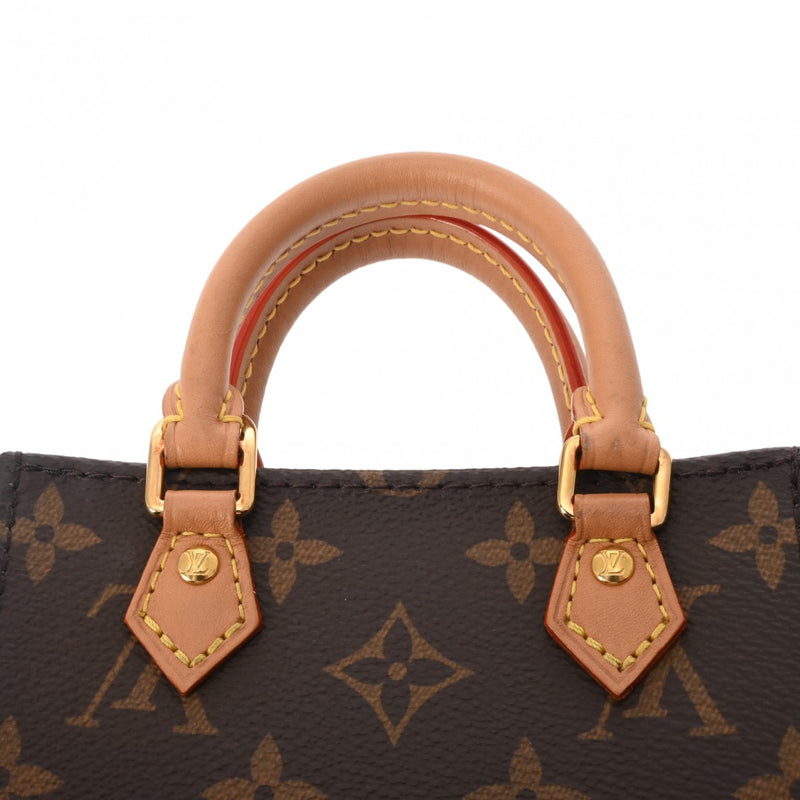 LOUIS VUITTON ルイヴィトン モノグラム プティット サックプラ 旧型 2WAY ブラウン M69442 レディース モノグラムキャンバス ハンドバッグ Aランク 中古 銀蔵