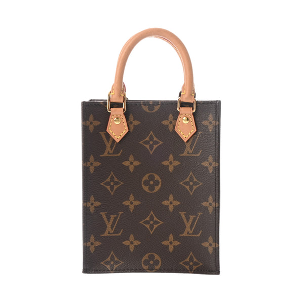 LOUIS VUITTON ルイヴィトン モノグラム プティット サックプラ 旧型 2WAY ブラウン M69442 レディース モノグラムキャンバス ハンドバッグ Aランク 中古 銀蔵