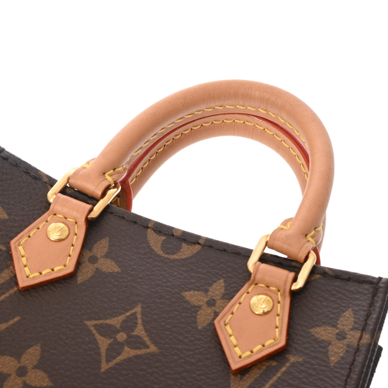 LOUIS VUITTON ルイヴィトン モノグラム プティット サックプラ 旧型 2WAY ブラウン M69442 レディース モノグラムキャンバス ハンドバッグ Aランク 中古 銀蔵