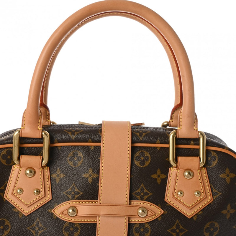 LOUIS VUITTON ルイヴィトン モノグラム マンハッタン GM ブラウン M40025 レディース モノグラムキャンバス ハンドバッグ ABランク 中古 銀蔵