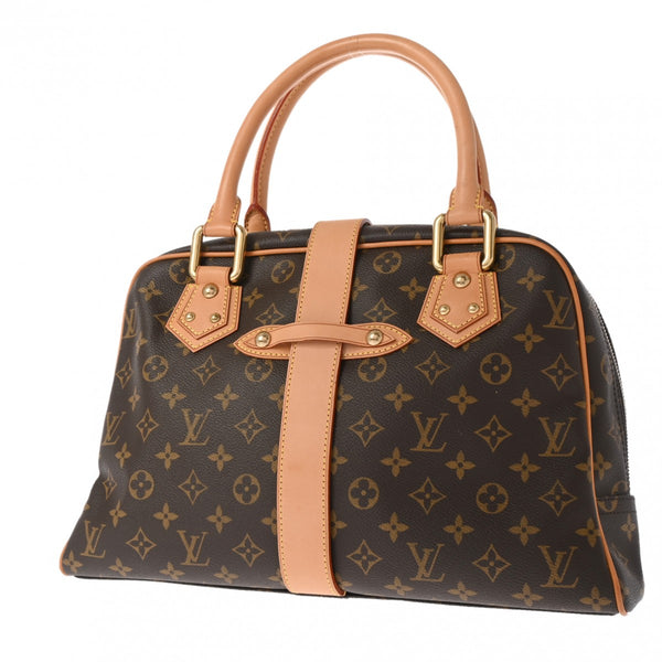 LOUIS VUITTON ルイヴィトン モノグラム マンハッタン GM ブラウン M40025 レディース モノグラムキャンバス ハンドバッグ ABランク 中古 銀蔵