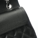 CHANEL シャネル マトラッセ チェーンショルダー 23cm Wフラップ ブラック A01113 レディース キャビアスキン ショルダーバッグ Aランク 中古 銀蔵