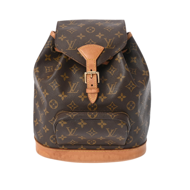 LOUIS VUITTON ルイヴィトン モノグラム モンスリ MM ブラウン M51136 レディース モノグラムキャンバス リュック・デイパック Bランク 中古 銀蔵