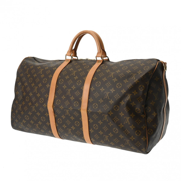 LOUIS VUITTON ルイヴィトン モノグラム キーポル バンドリエール 60 ブラウン M41412 ユニセックス モノグラムキャンバス ボストンバッグ Bランク 中古 銀蔵