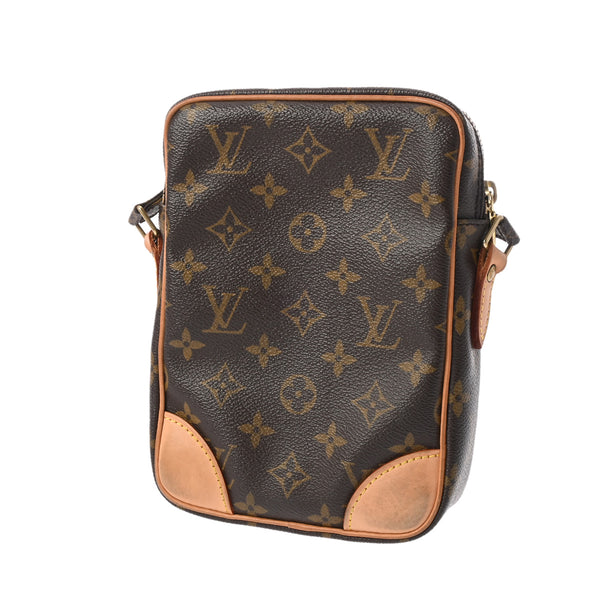 LOUIS VUITTON ルイヴィトン モノグラム ダヌーブ ブラウン M45266 ユニセックス モノグラムキャンバス ショルダーバッグ Bランク 中古 銀蔵