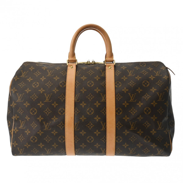 LOUIS VUITTON ルイヴィトン モノグラム キーポル 45 ブラウン M41428 ユニセックス モノグラムキャンバス ボストンバッグ Bランク 中古 銀蔵