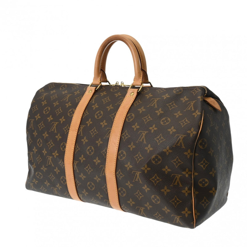 LOUIS VUITTON ルイヴィトン モノグラム キーポル 45 ブラウン M41428 ユニセックス モノグラムキャンバス ボストンバッグ Bランク 中古 銀蔵