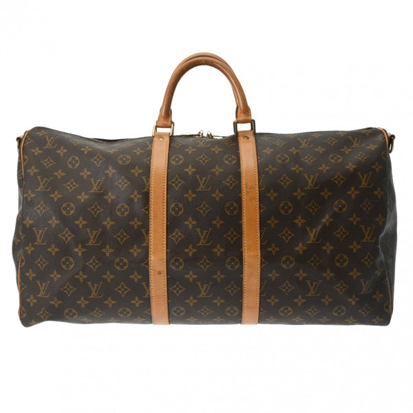 LOUIS VUITTON ルイヴィトン モノグラム キーポル バンドリエール 55 ブラウン M41414 ユニセックス モノグラムキャンバス ボストンバッグ Bランク 中古 銀蔵