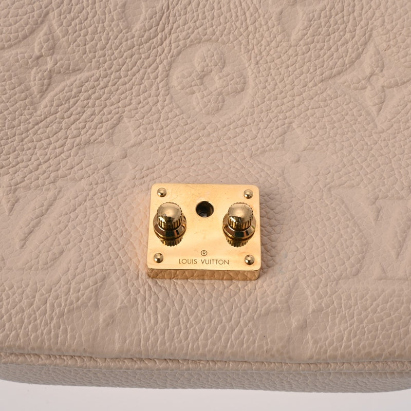 LOUIS VUITTON ルイヴィトン モノグラムアンプラント マイクロメティス MM 2WAY ベージュ M81390 レディース レザー ハンドバッグ Aランク 中古 銀蔵