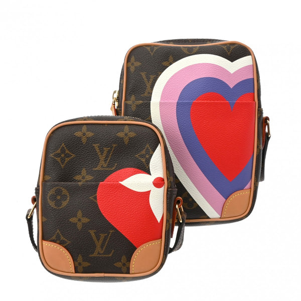 LOUIS VUITTON ルイヴィトン モノグラム モノグラムゲームオン パナムセット ブラウン M57450 レディース レザー ショルダーバッグ 新同 中古 銀蔵