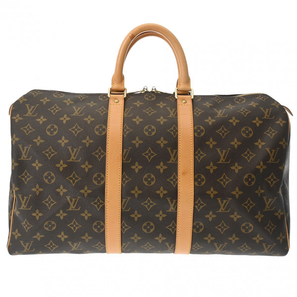 LOUIS VUITTON ルイヴィトン モノグラム キーポル 45 ブラウン M41428 ユニセックス モノグラムキャンバス ボストンバッグ ABランク 中古 銀蔵