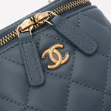 CHANEL シャネル マトラッセ ココボール チェーンポーチ ブルーネイビー AP1447 レディース ラムスキン ショルダーバッグ 新同 中古 銀蔵