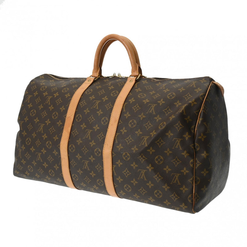 LOUIS VUITTON ルイヴィトン モノグラム キーポル 55 ブラウン M41424 ユニセックス モノグラムキャンバス ボストンバッグ Bランク 中古 銀蔵