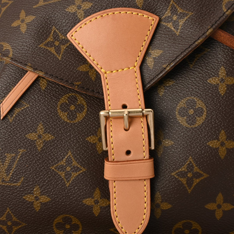 LOUIS VUITTON ルイヴィトン モノグラム モンスリ GM ブラウン M51135 レディース モノグラムキャンバス リュック・デイパック Bランク 中古 銀蔵