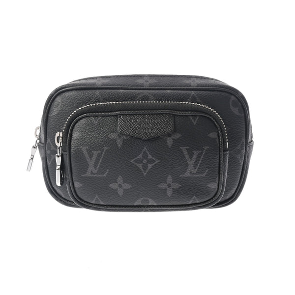 LOUIS VUITTON ルイヴィトン タイガ タイガラマ アウトドアポシェット ノワール M30755 メンズ モノグラムエクリプス レザー ショルダーバッグ Aランク 中古 銀蔵