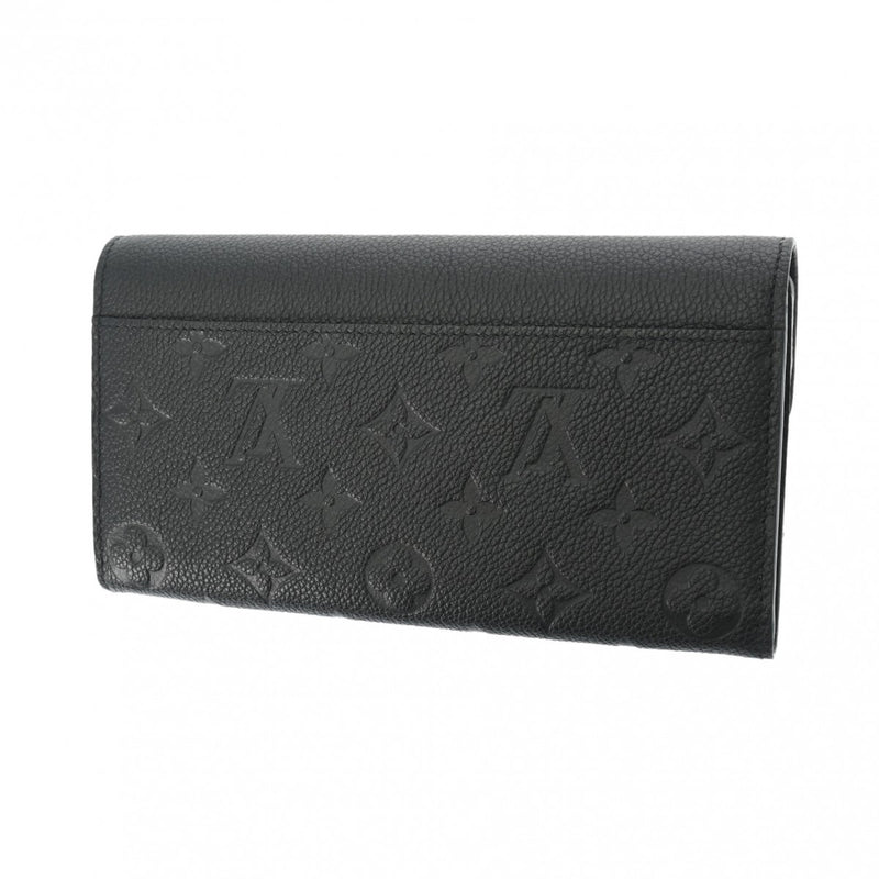 LOUIS VUITTON ルイヴィトン モノグラムアンプラント ポルトフォイユ サラ ノワール M80496 レディース レザー 長財布 Aランク 中古 銀蔵